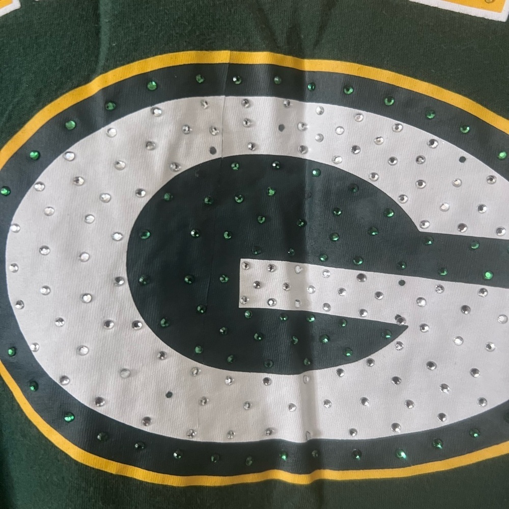 Women’s NFL Green Bay Packers Long Sleeve Tee - Dark Green & Cream - Picture 7 of 7